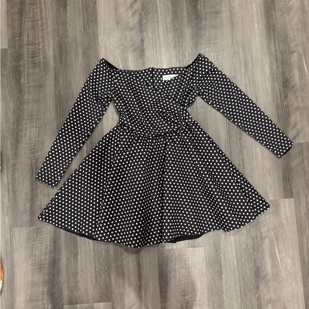 Club L London Black and White Kids Dress